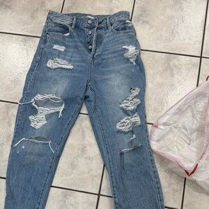 PacSun High Rise Blue Distressed Jeans